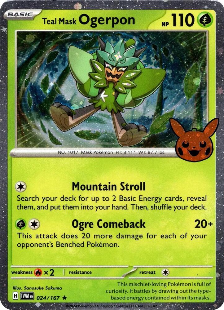 Teal Mask Ogerpon (Cosmos Holo) card image