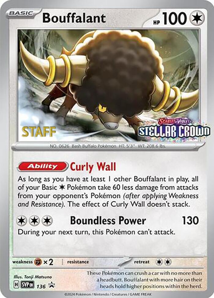 Bouffalant - 136 (Prerelease) [Staff] card image