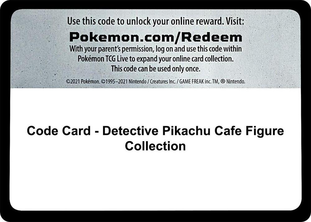Code Card - Detective Pikachu Cafe Figure Collection card image