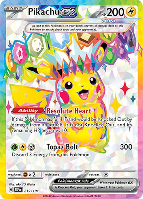 Pikachu ex - 219/191 card image