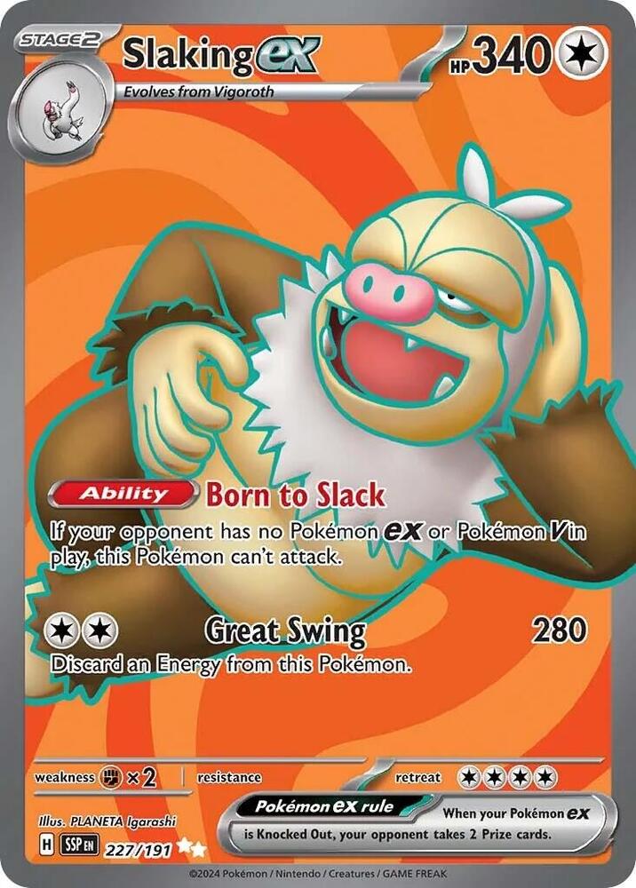 Slaking ex - 227/191 card image