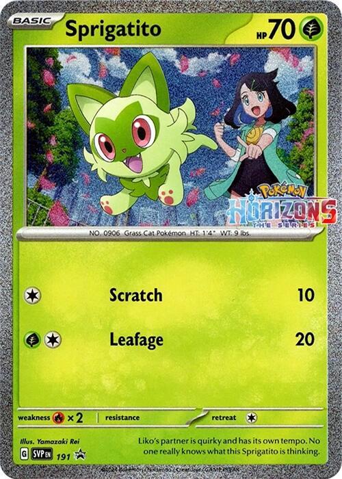 Sprigatito - 191 (Pokemon Horizons Stamped) card image