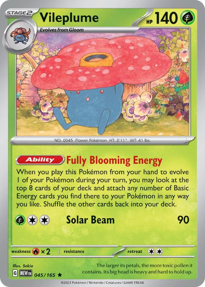 Vileplume - 045/165 card image