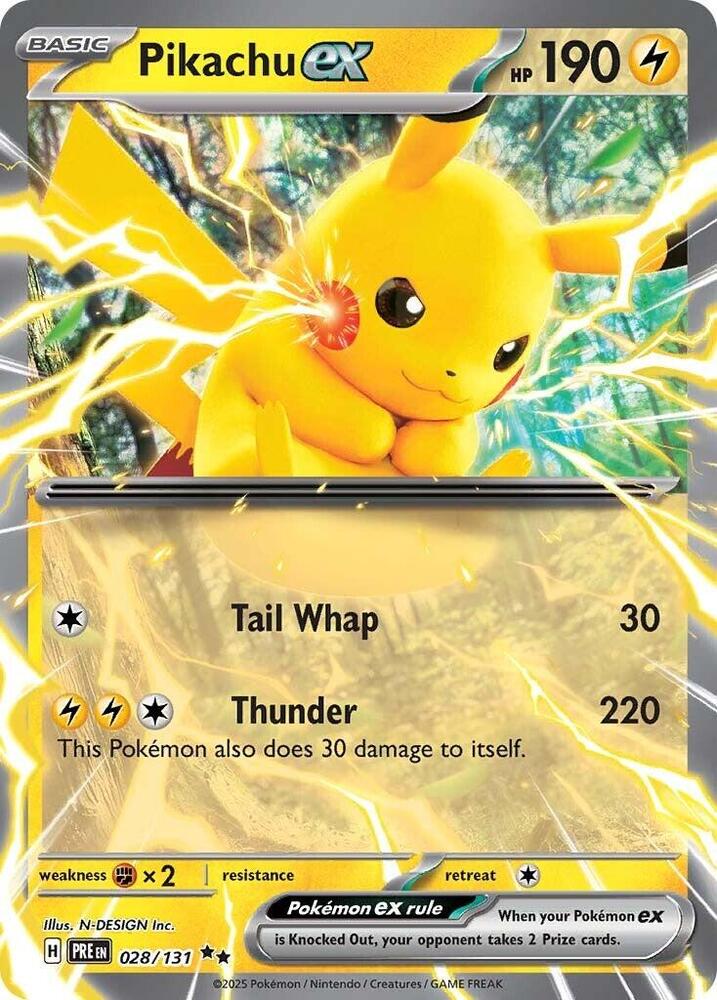 Pikachu ex - 028/131 card image