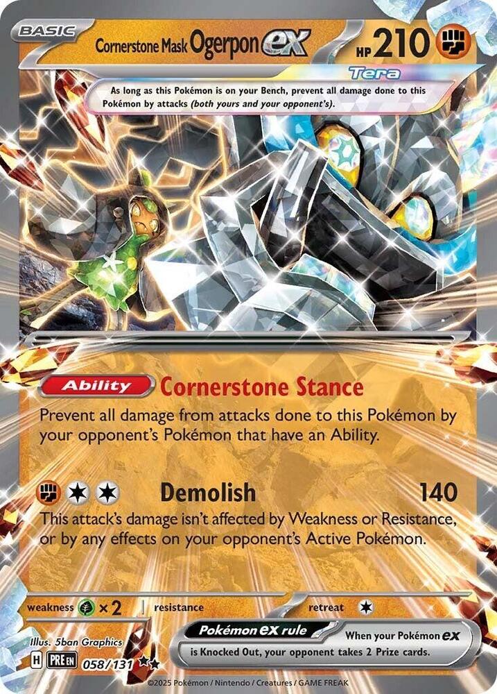 Cornerstone Mask Ogerpon ex - 058/131 card image