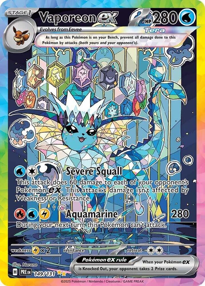 Vaporeon ex - 149/131 card image