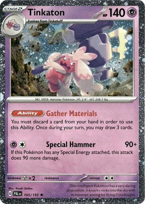 Tinkaton - 105/193 (Cosmos Holo) card image