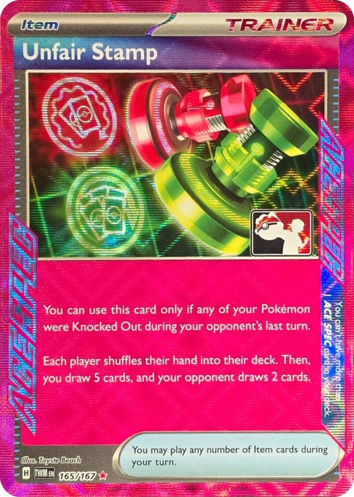 Unfair Stamp - 165/167 card image
