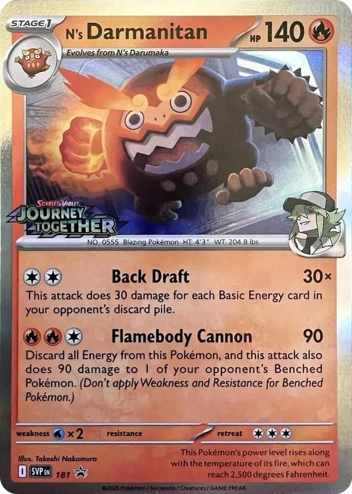 N's Darmanitan - 181 (Prerelease) card image