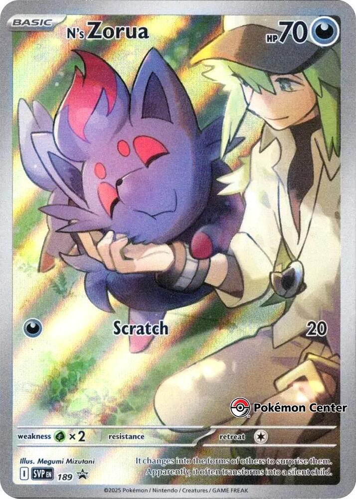 N's Zorua - 189 (Pokemon Center Exclusive) card image