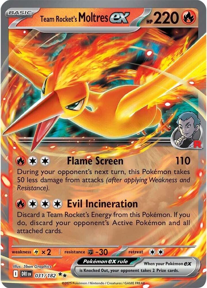 Team Rocket's Moltres ex card image