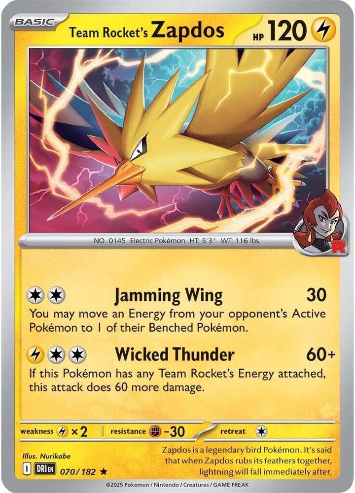 Team Rocket's Zapdos card image