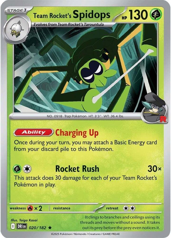 Team Rocket's Spidops - 020/182 card image