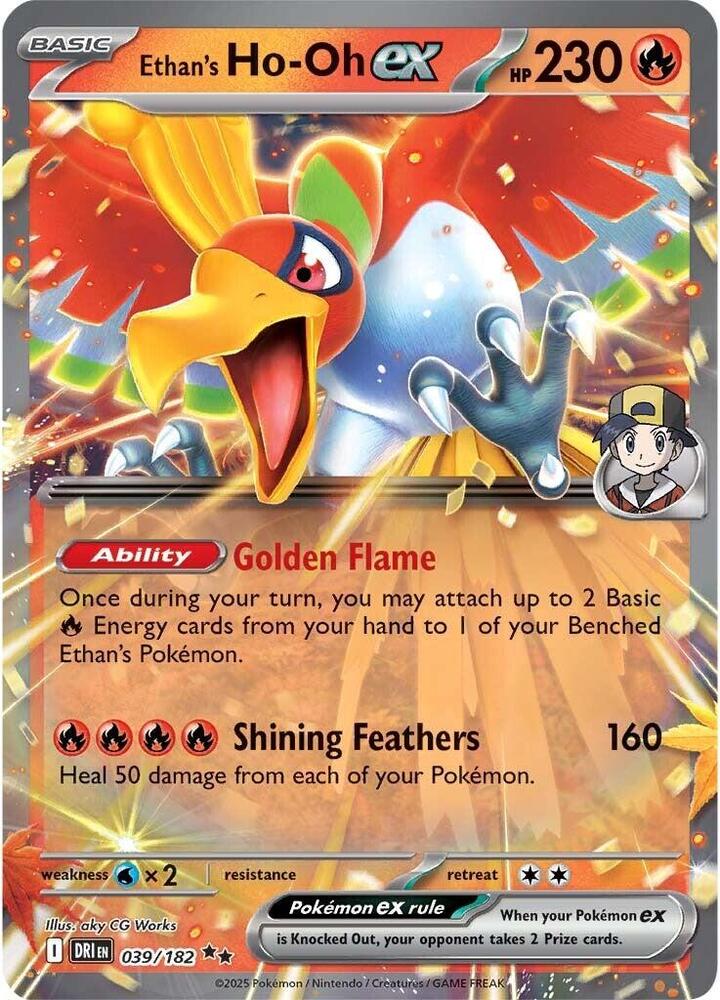Ethan's Ho-Oh ex - 039/182 card image