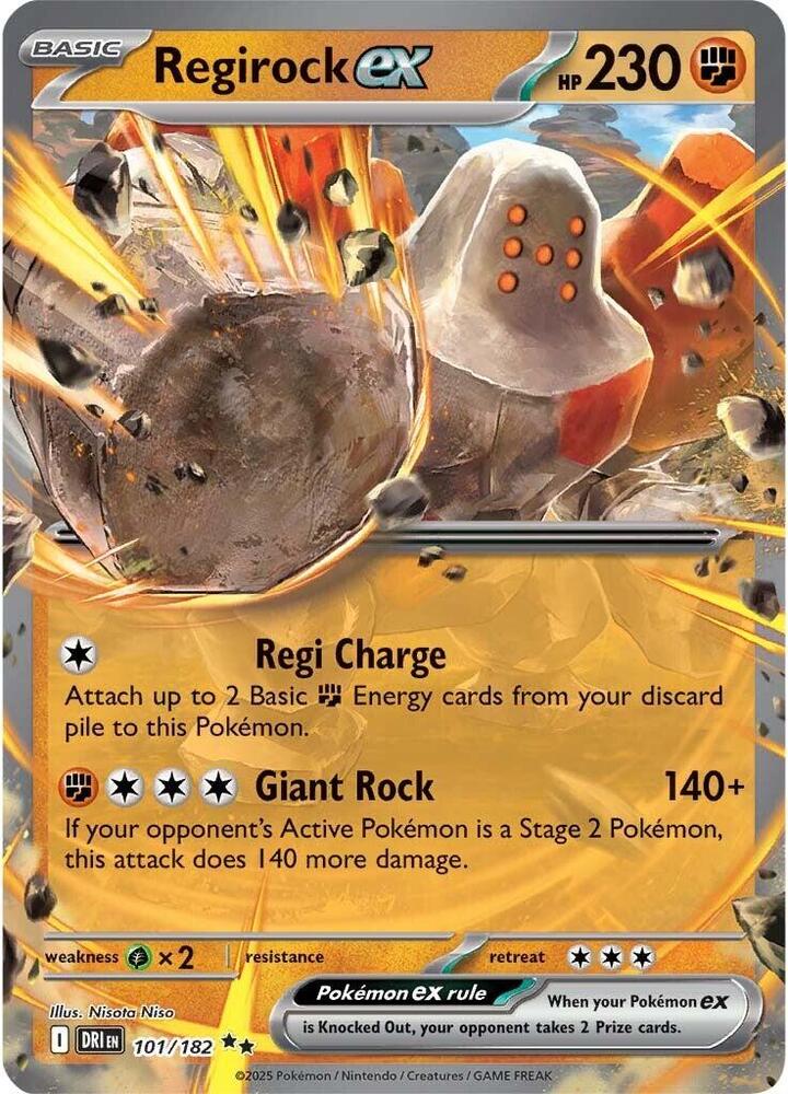 Regirock ex - 101/182 card image