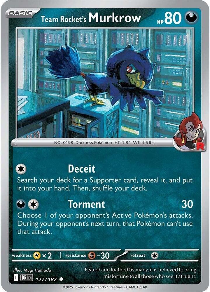 Team Rocket's Murkrow - 127/182 card image
