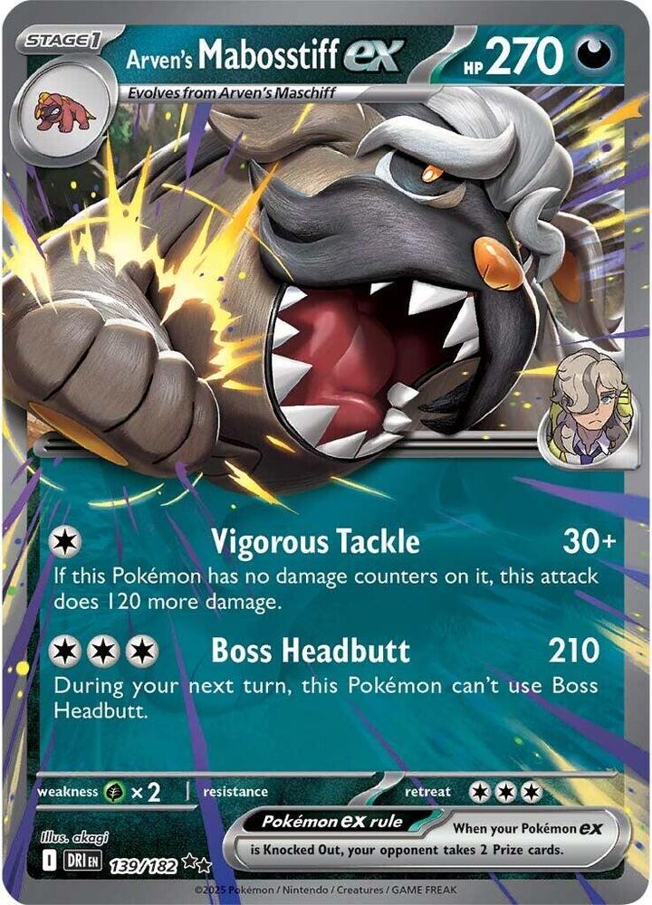 Arven's Mabosstiff ex - 139/182 card image