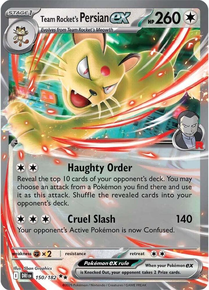 Team Rocket's Persian ex - 150/182 card image