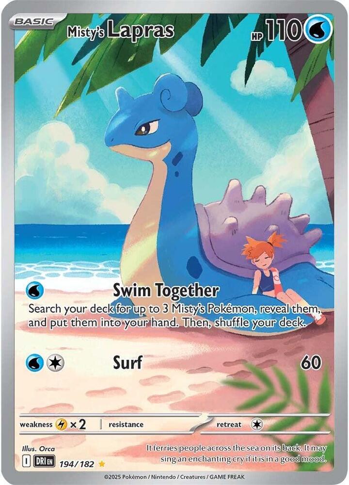 Misty's Lapras - 194/182 card image