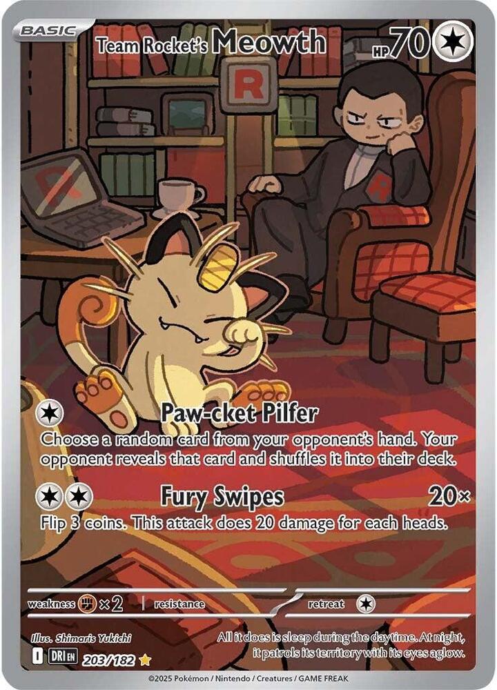Team Rocket's Meowth - 203/182 card image