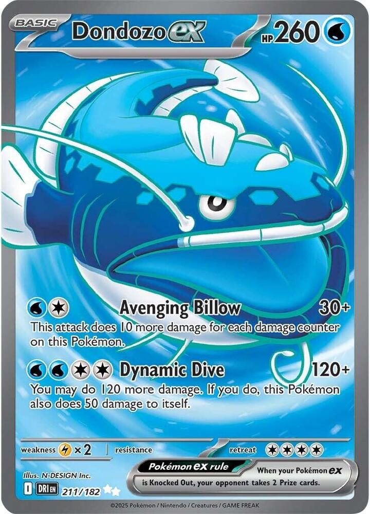 Dondozo ex - 211/182 card image