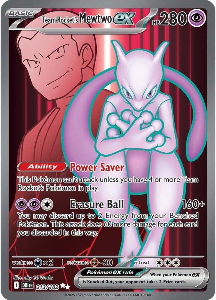 Team Rocket's Mewtwo ex - 213/182 card image