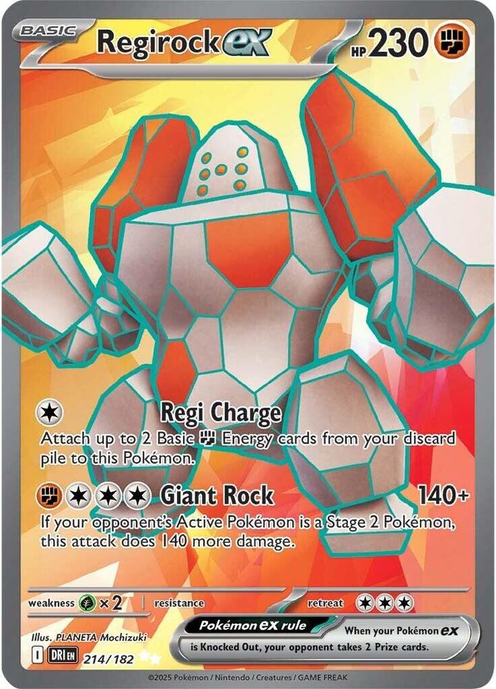 Regirock ex - 214/182 card image