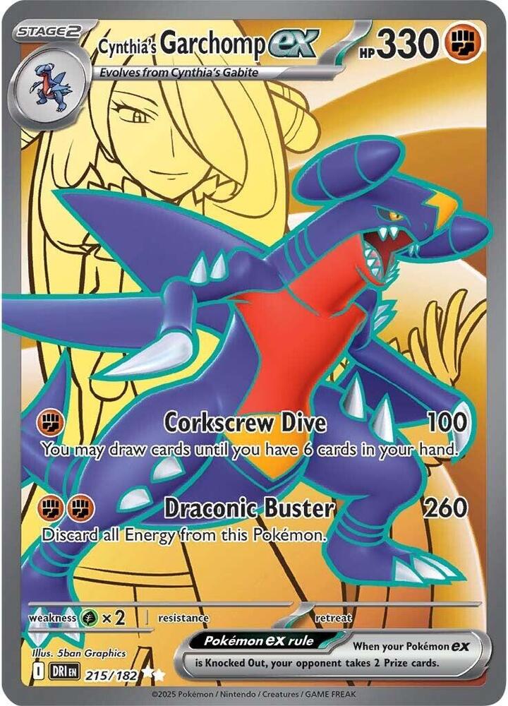 Cynthia's Garchomp ex - 215/182 card image