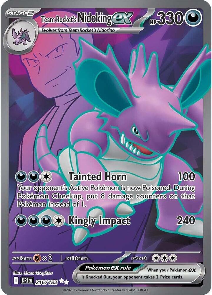 Team Rocket's Nidoking ex - 216/182 card image