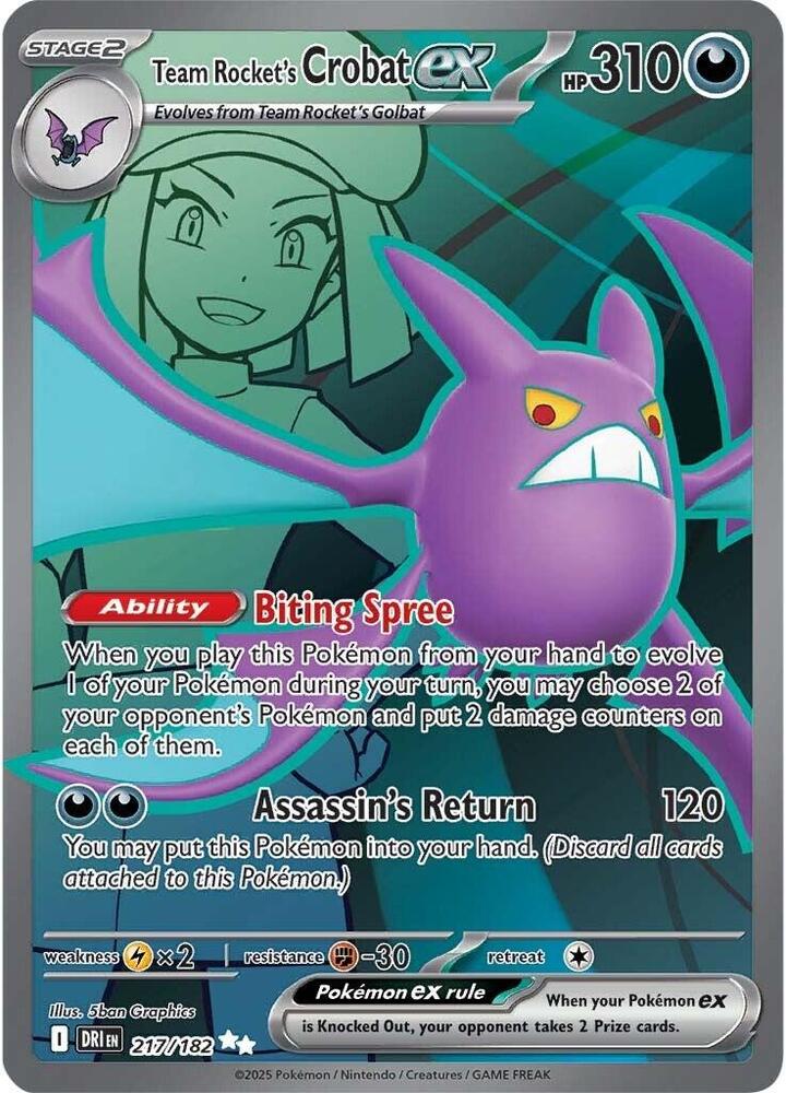 Team Rocket's Crobat ex - 217/182 card image