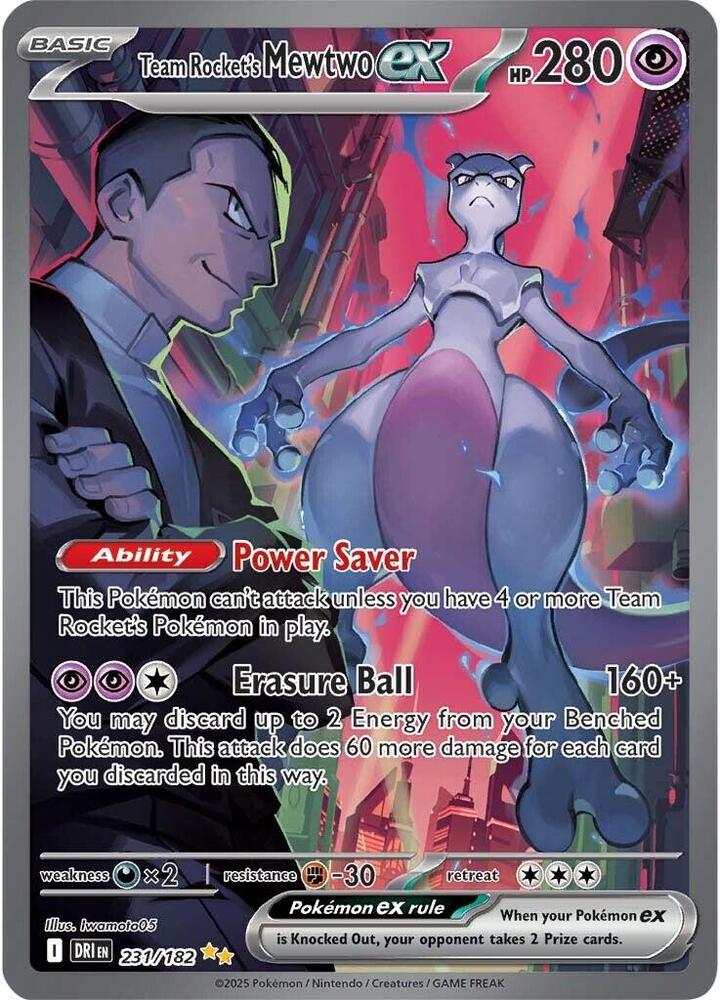 Team Rocket's Mewtwo ex - 231/182 card image