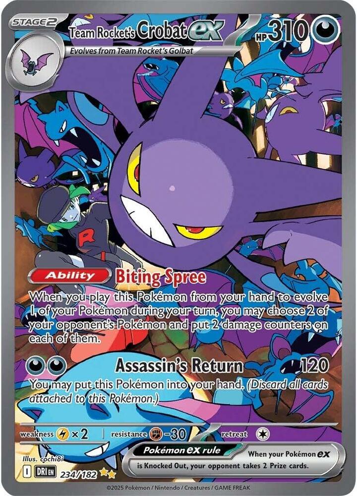 Team Rocket's Crobat ex - 234/182 card image