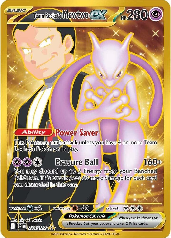 Team Rocket's Mewtwo ex - 240/182 card image
