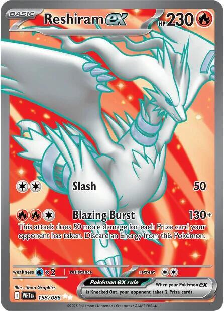 Reshiram ex - 158/086 card image