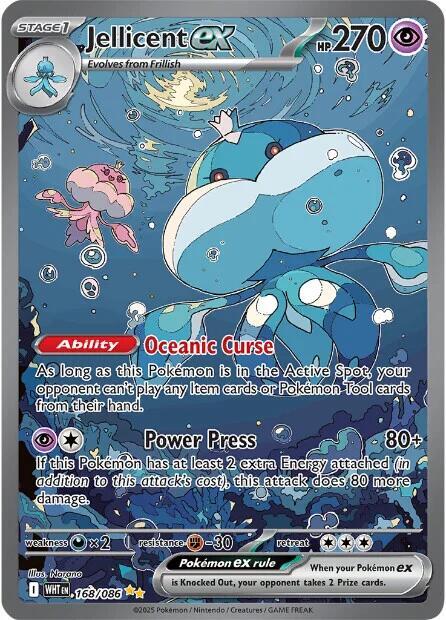 Jellicent ex - 168/086 card image