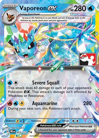 Vaporeon ex - 023/131 card image