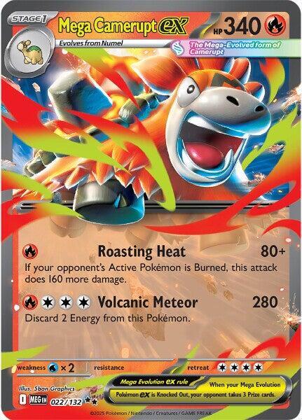 Mega Camerupt ex - 022/132 card image