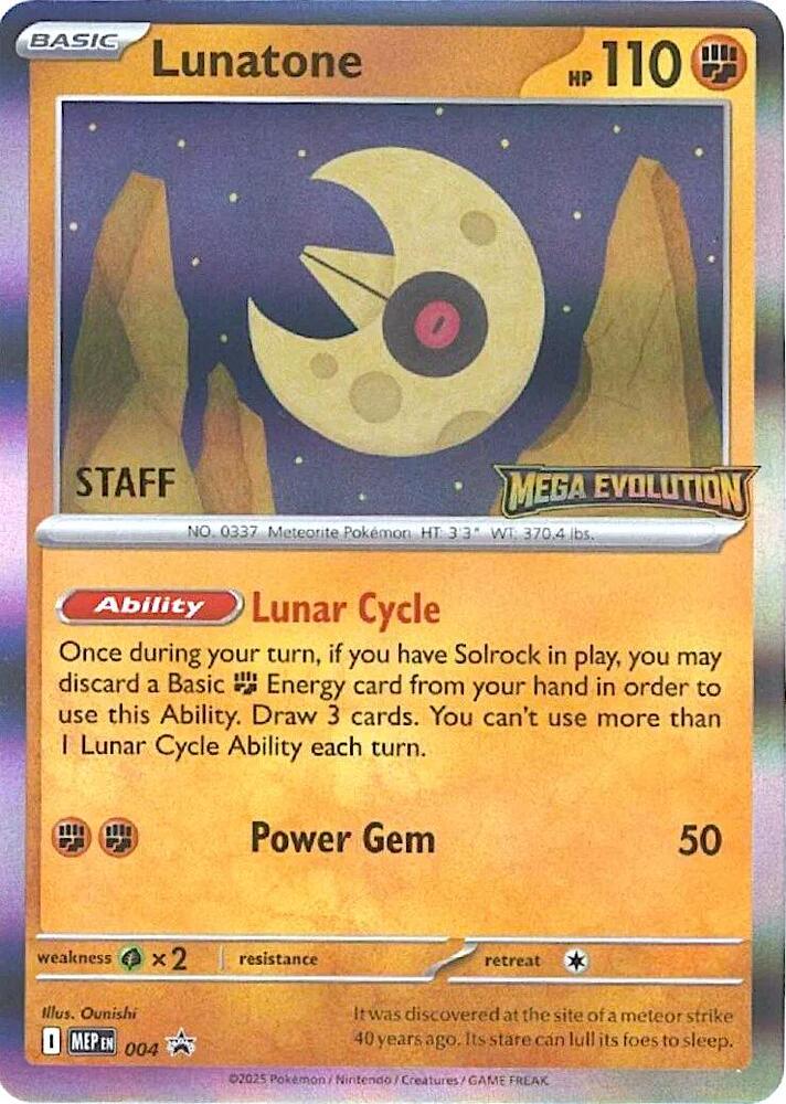 Lunatone - 004 [Staff] card image
