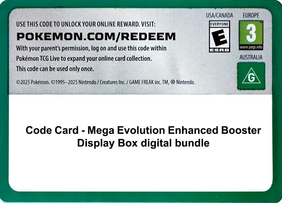 Code Card - Mega Evolution Enhanced Booster Display Box digital bundle card image