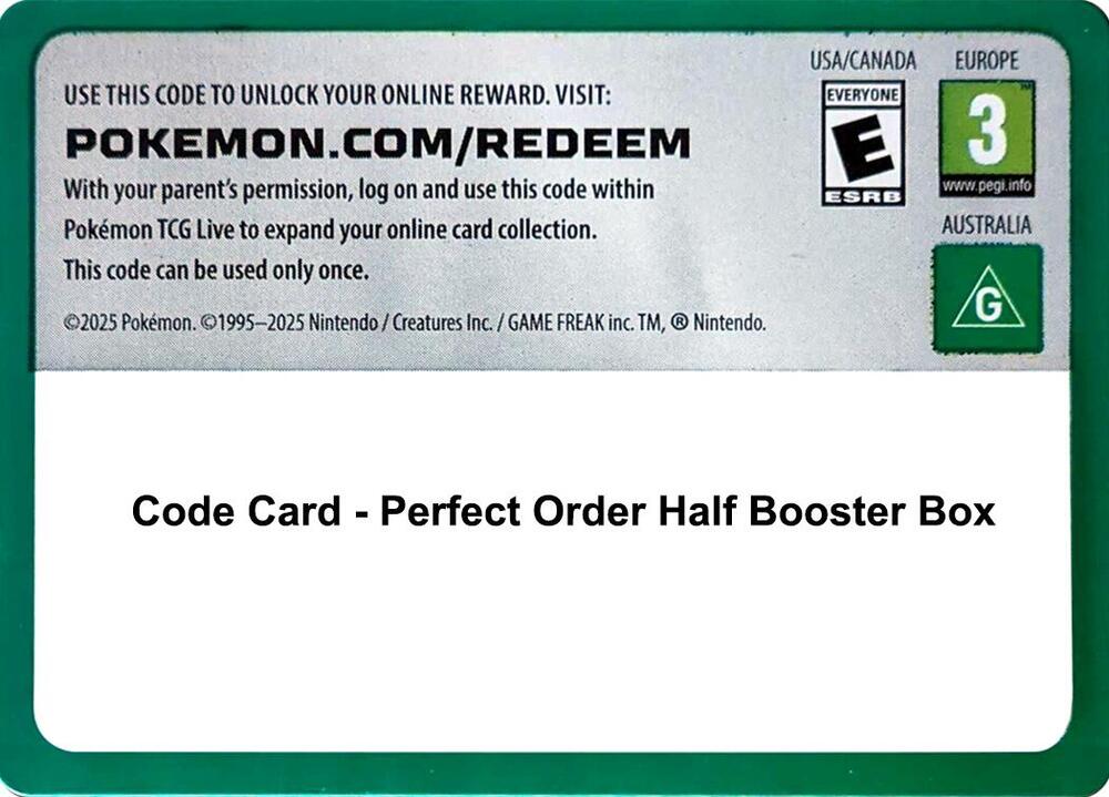 Code Card - Perfect Order Booster Box card image