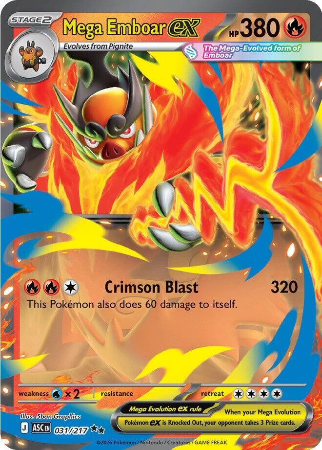 Mega Emboar ex - 031/217 card image