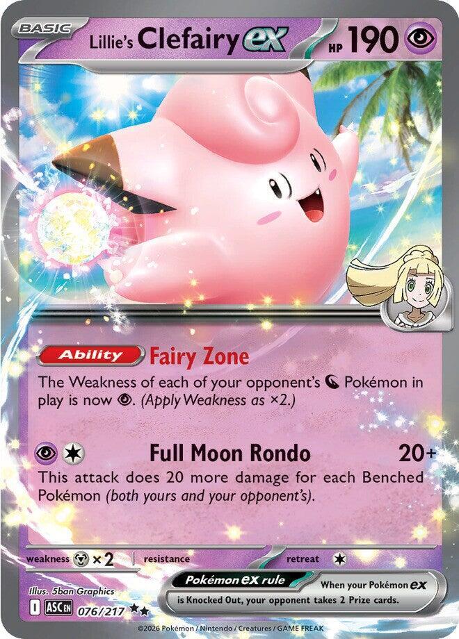 Lillie's Clefairy ex - 076/217 card image