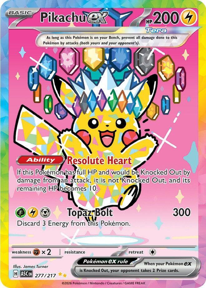 Pikachu ex - 277/217 card image