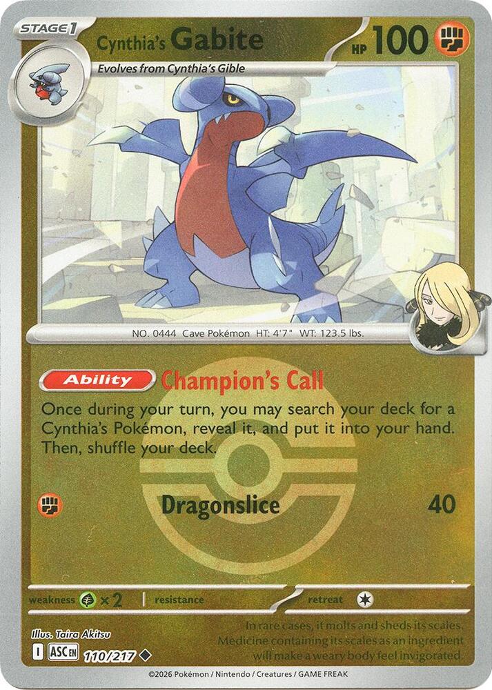 Cynthia's Gabite (Poke Ball) card image