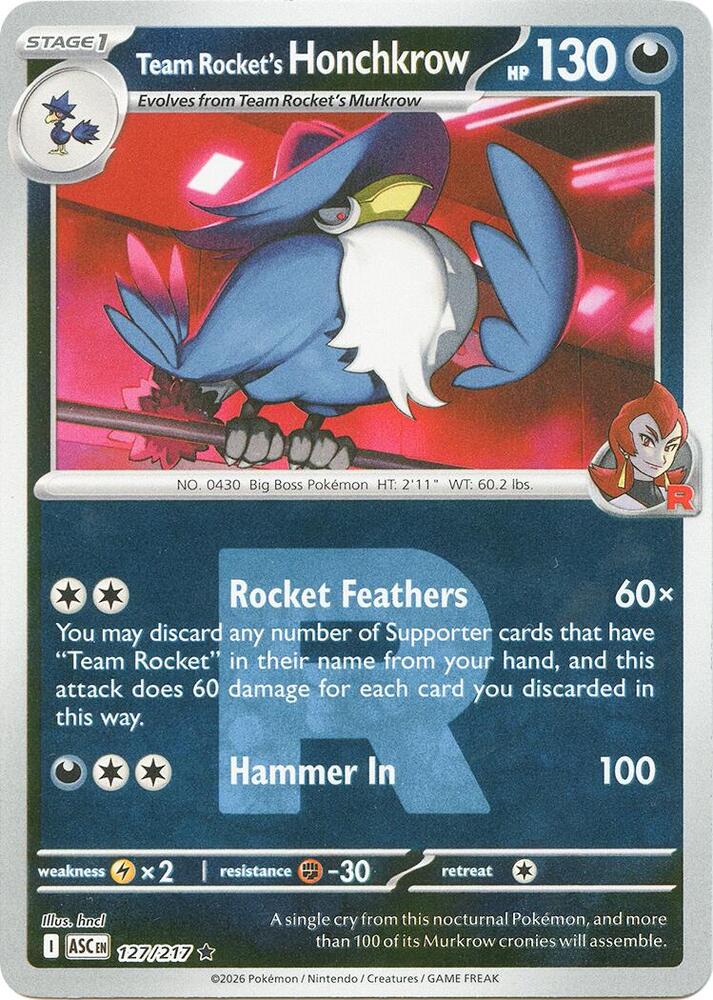 Team Rocket's Honchkrow (Team Rocket) card image
