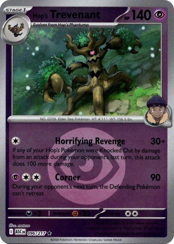 Hop's Trevenant - 096/217 (Energy Symbol Pattern) card image
