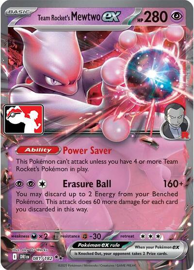 Team Rocket's Mewtwo ex - 081/182 card image