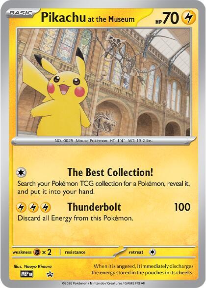 Pikachu at the Museum card image