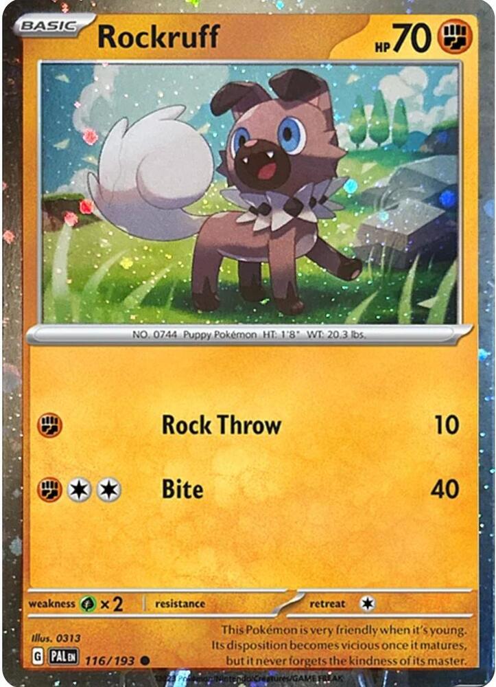 Rockruff - 116/193 (Cosmos Holo) card image