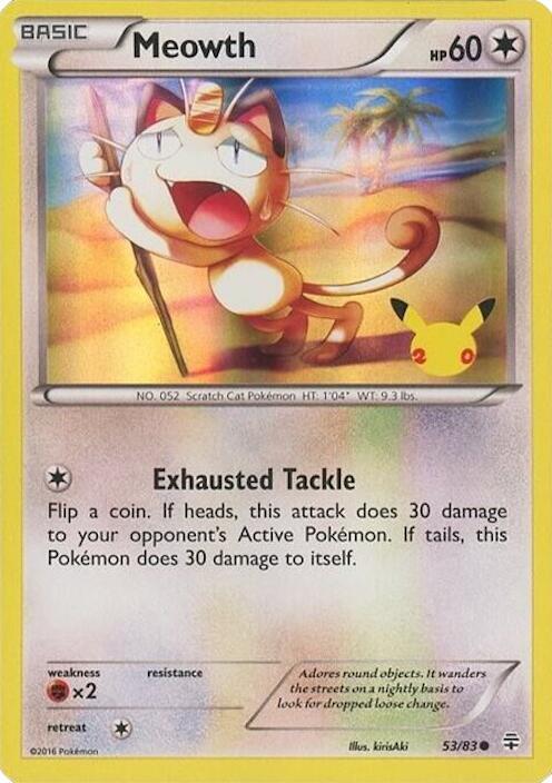 Meowth - 53/83 (20th Anniversary) card image